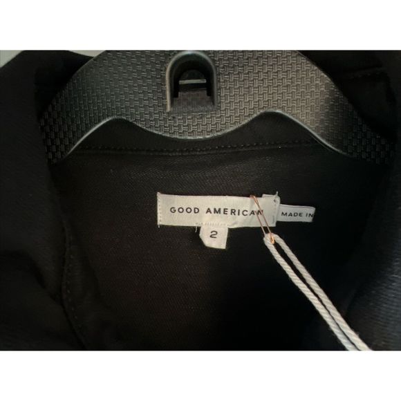 Good American GMJS731B Woman Sz 2/Medium Fit For Success Black Denim Jumpsuit - Picture 11 of 11